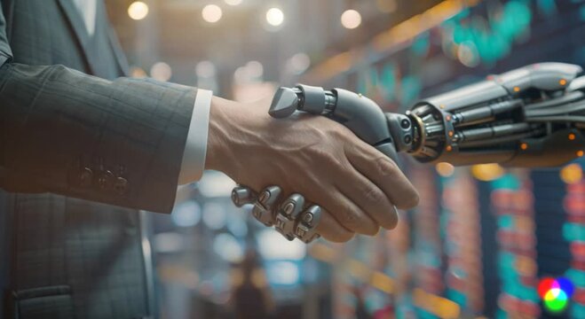 un robot avec intelligence artificielle en collaboration avec un humain 
