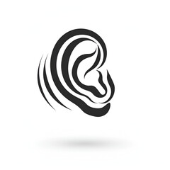 Icon for ear listening Vector Isolated