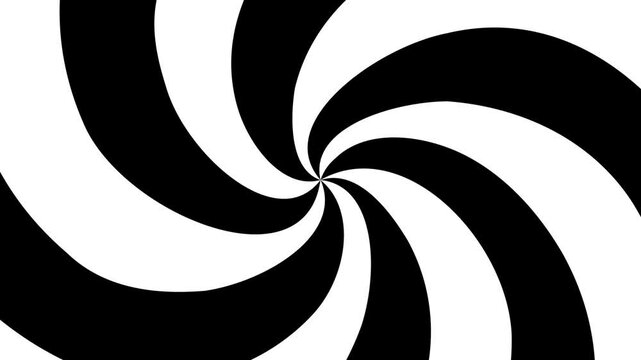twisted spiral. Video radial optical illusion. Hypnotic spirals moving. Design for reels shorts poster banner. Horizontal 4K.