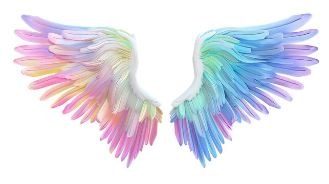 recommend clip art: wings angelic ethereal symbol on a transparent background