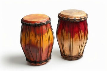 Conga drums isolated with path