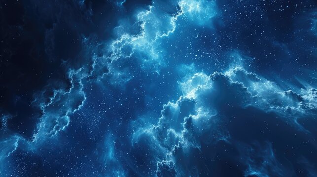 Abstract Background. Beautiful Blue Celestial Scene for Astronomic Design