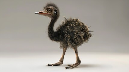 Fototapeta premium Emu full body clearly photo on white background ,