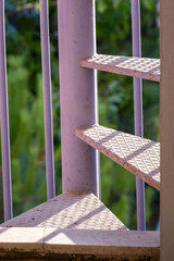 Fototapeta premium Fire escape stairs inside the apartment