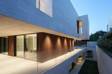 Modern minimalist architecture of a luxury design house