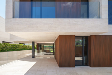 Elegant modern home showcasing 21st-century design