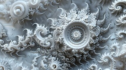 Intricate fractal design with spirals