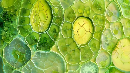 Cross-section slice of a plant stem
