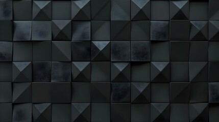 Obraz premium Black 3D Wall background with tiles