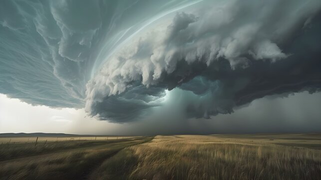 Incredible supercell spinning across Wyoming