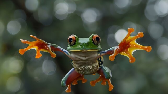 Tree frog - flying frog - javan tree frog