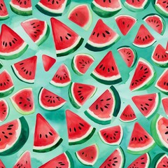 Vibrant Summer Patterns in Red and Pink