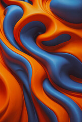 Аbstract iridescent wavy background, vibrant liquid reflection surface, neon holographic fluid distortion.