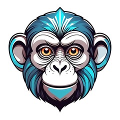 Head monkey mascot logo design, eSports, t-shirts, stickers