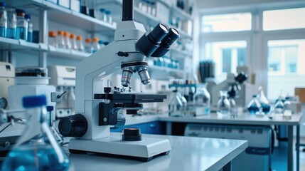 Microscope in a Modern Laboratory