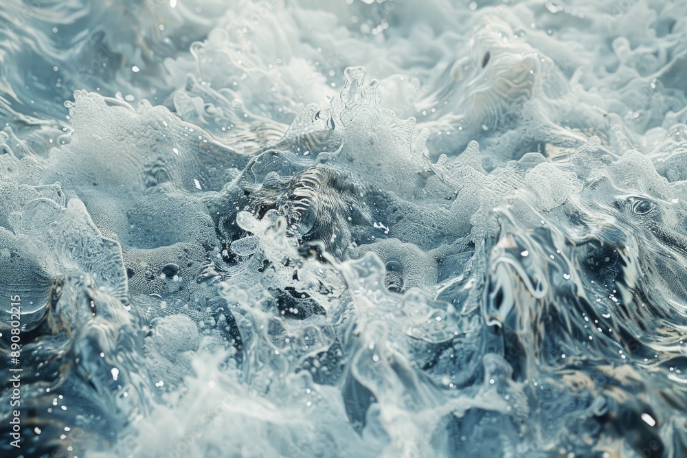 Aufkleber A close-up shot of the surface of a body of water with waves, great for use in scenes where water is a key element