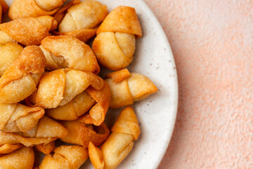 Pisang molen, Indonesian traditional food made from banana wrap with sheet of pastry dough and then fried