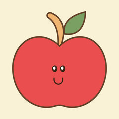 Apple Flat Design Clipart
