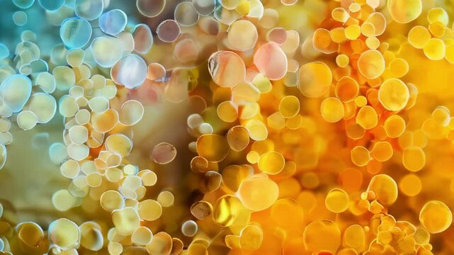 human skin cells under a microscope.