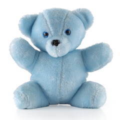 Blue Teddy Bear sitting down