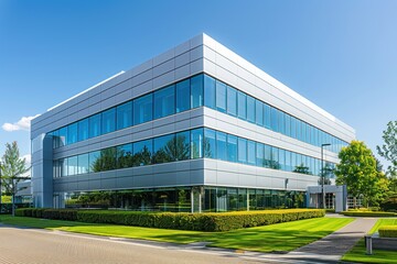 Modern office building exterior background