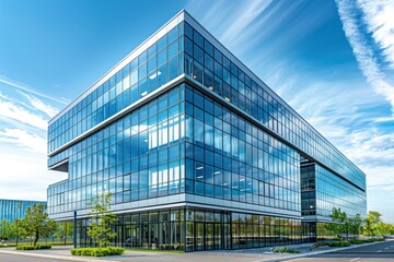 Modern office building exterior background