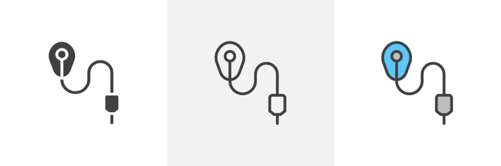 Anesthesia colored icon set