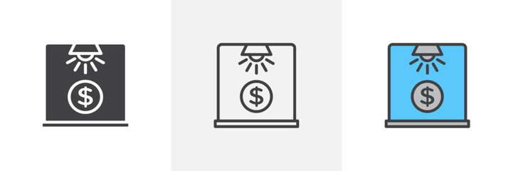 Business incubator colored icon set