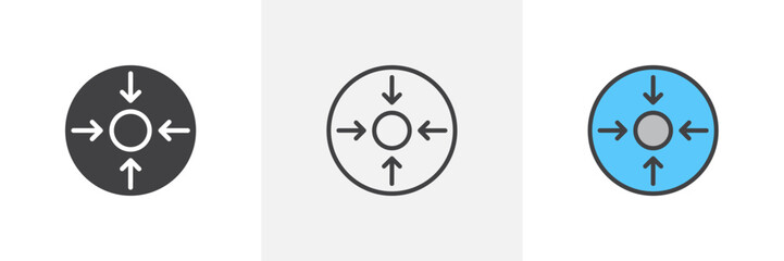 Compact size colored icon set