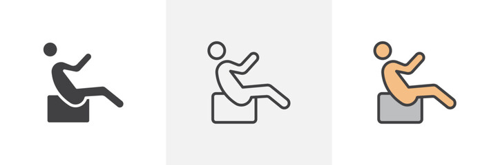 Resting colored icon set