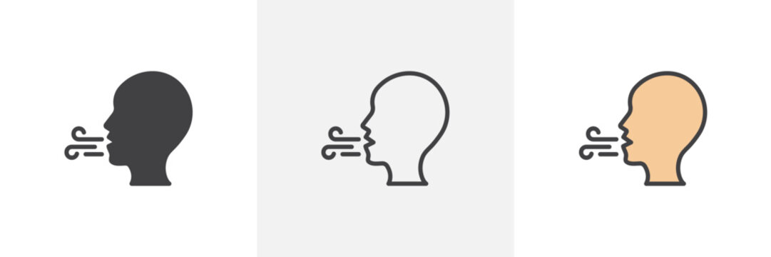 Breath colored icon set