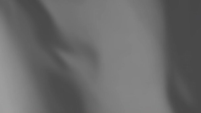 Gray flag waving animated background. Plain or monochrome colored textile material moving with the wind footage. Template for a design or a sports team symbol.