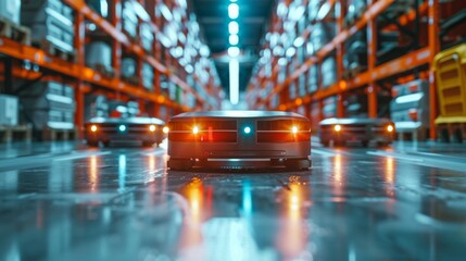 Automated Robotics in a Modern Warehouse