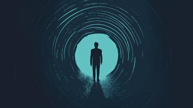 A young startups journey to win prestigious recognition in an ultramodern, supernatural scene, with copy space