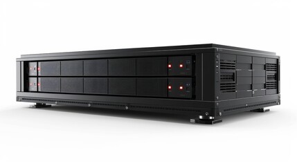 Obraz premium Black Server Rack in Data Center