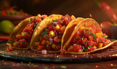 National Taco Day tacos with salsa, October 4th