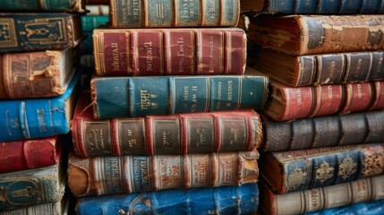 Vintage Stack of Old Books