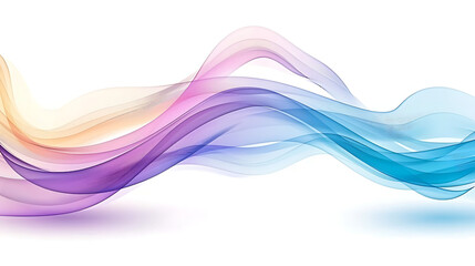 Harmonious Flow of Pastel Waves white background