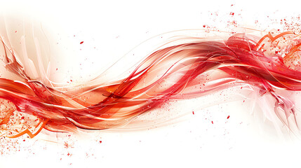 Fiery Flow of Abstract Red and Gold