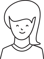 Girl Cartoon Avatar Illustration
