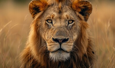 Fototapeta premium Safari adventure in Africa with close-up encounters of majestic wildlife