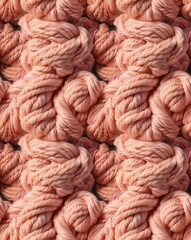 Seamless pattern of soft, smooth color Peach Fuzz Chunky Knit Wool Texture