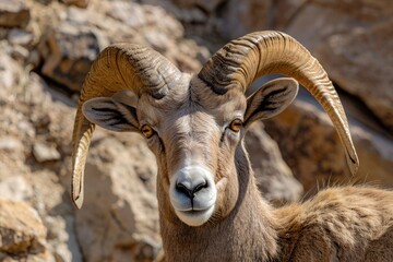 Desert Sheep. Jampacked Wildlife on Mountain - Bighorn Sheep in the Wild