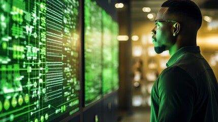 Military soldier leveraging ai for weaponry and cyber threat analysis in warfare operations