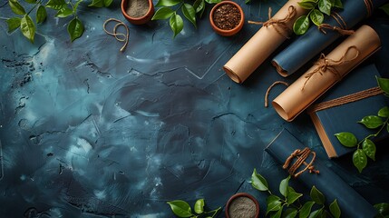 Graduation announcement card open area writing space available right side card features classic graduation symbols motivational quotes celebrating academic achievement and hard work of the graduate