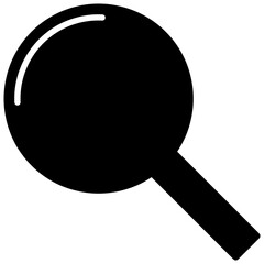 Search Icon with Highlight in Black Fill. Vector Illustration