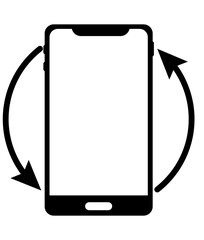 Rotate Phone Sign, Symbol. Vector Illustration