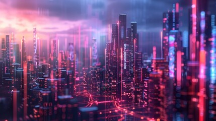Fototapeta premium Cyberpunk Cityscape