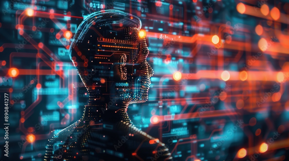 Poster digital human in a network of data
