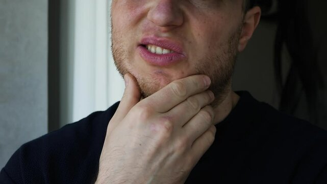 Human emotion thinking, man thinking, demonstration of thinking about something. Plan concept.